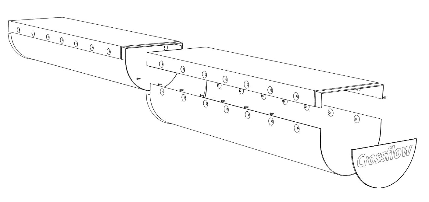 Gaines semi-circulaires perforés en métal